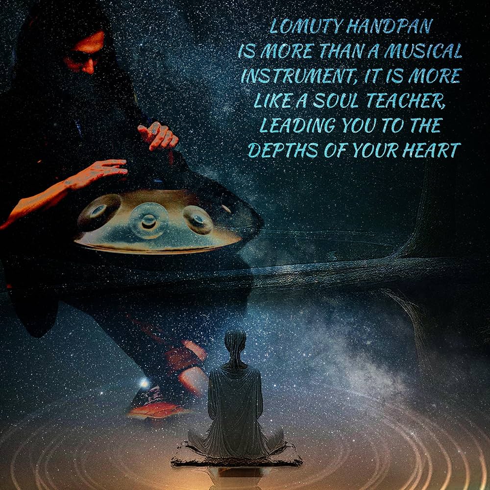 Hand pan ハンドパン　Dm LOMUTY Handpan Drum 22 Inch for Adults,D Minor Kurd 10 Notes